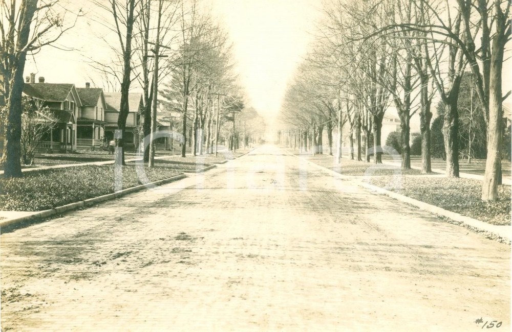 Fotografia d epoca originale 1912 WELLSBORO, PENNSYLVANIA USA West Avenue prima dei lavori Fotografia 1