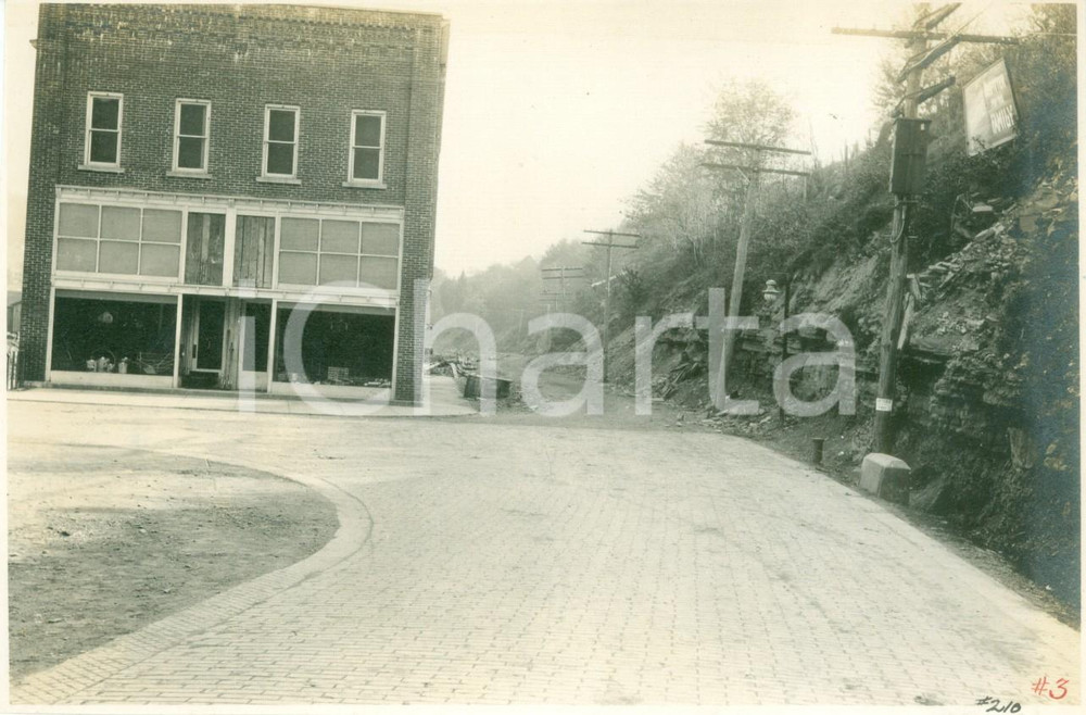 Fotografia d epoca originale 1911 AUSTIN, PENNSYLVANIA USA Veduta di Ruckaber Street dopo i lavori Foto 1