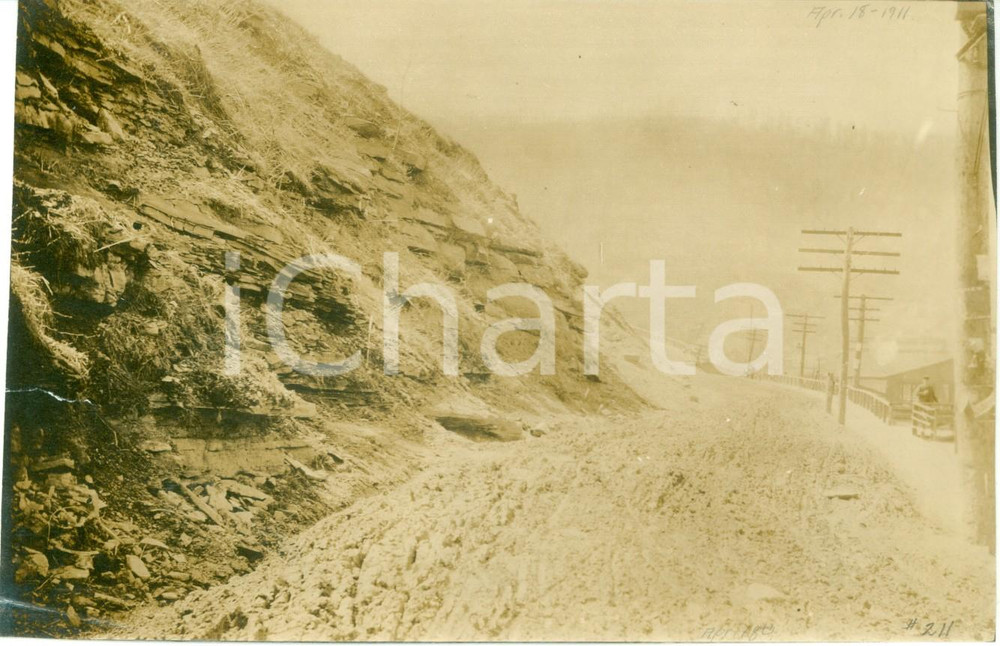 Fotografia d epoca originale 1911 AUSTIN, PENNSYLVANIA USA Costello Avenue durante i lavori Fotografia 1