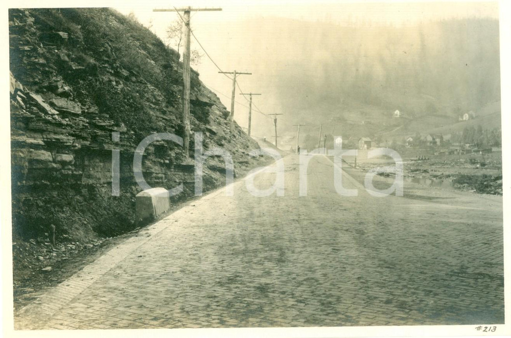 Fotografia d epoca originale 1913 AUSTIN, PENNSYLVANIA USA Costello Avenue da Main Street Fotografia 1
