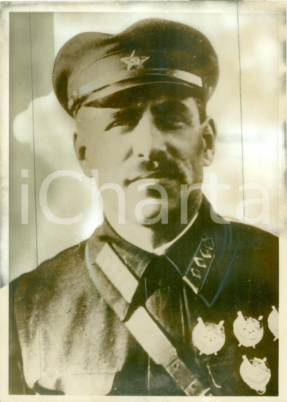 Fotografia d epoca originale 1938 RIGA LETTONIA Maresciallo BLUCHER comandante in capo nell estremo Oriente 1