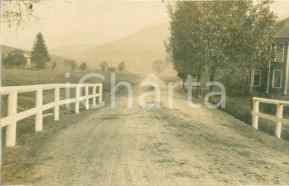 Fotografia d epoca originale 1908 DEERFIELD, PENNSYLVANIA La vecchia strada rurale non asfaltata Fotografia 1