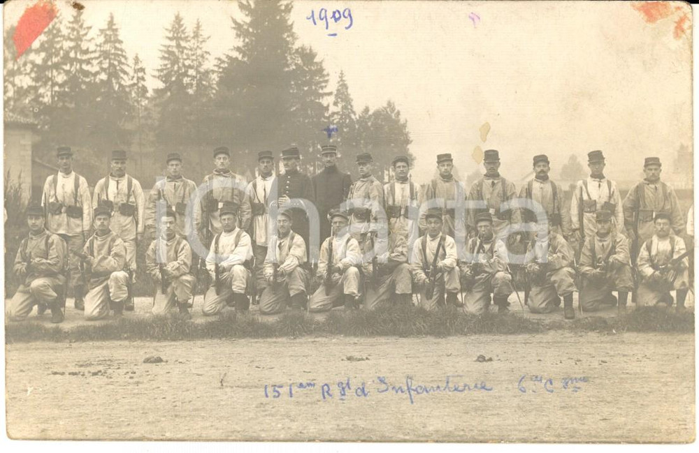 1909 ECOLE MILITAIRE SAINT-CYR Elèves 151ème rgt infanterie 6ème compagnie Photo