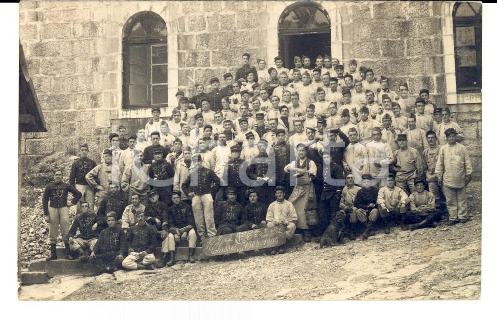 Fotografia d epoca originale 1909 FRANCIA Soldati del 133Â° reggimento di fanteria 7 compagnia Foto FP 1