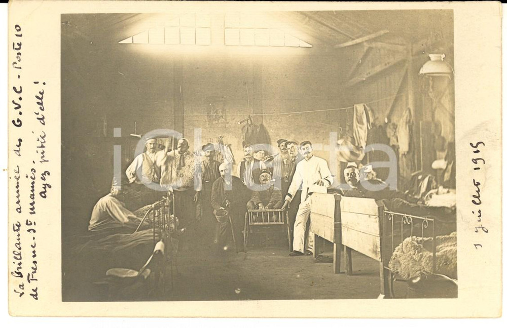 Fotografia d epoca originale 1915 FRESNESAINTMAMES Brillante armÃ©e GVC Gardes des Voies de Communication 1