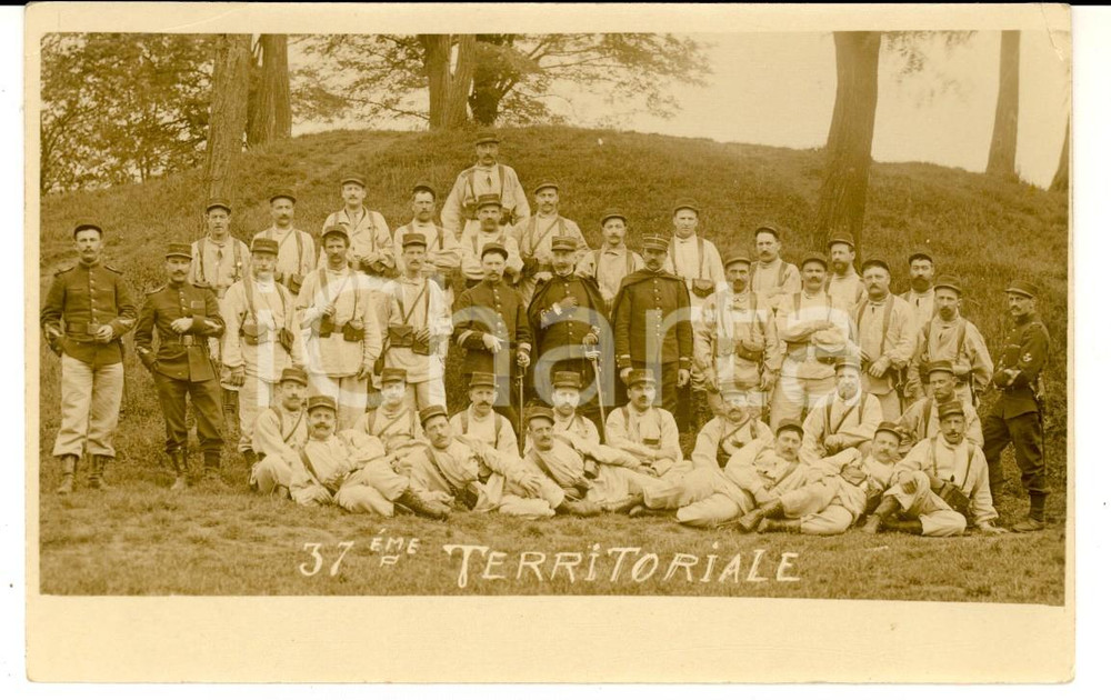 Fotografia d epoca originale 1910 FRANCE Militaires 37e rÃ©giment infanterie territoriale Photo sÃ©riale 1