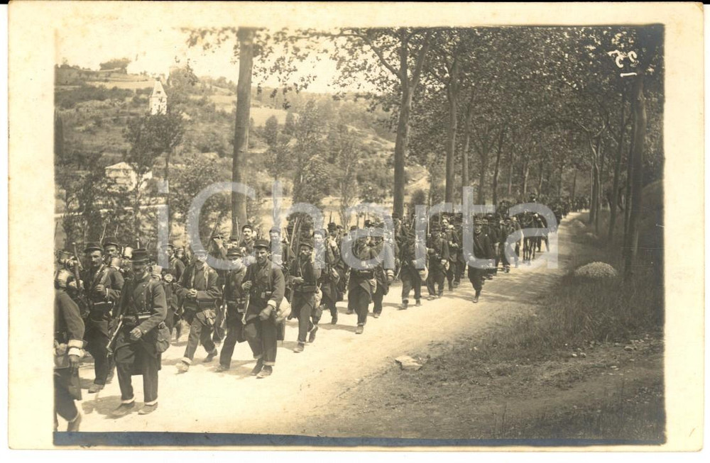 1912 FRANCIA MIlitari di fanteria si addestrano alla marcia in un bosco *Foto FP