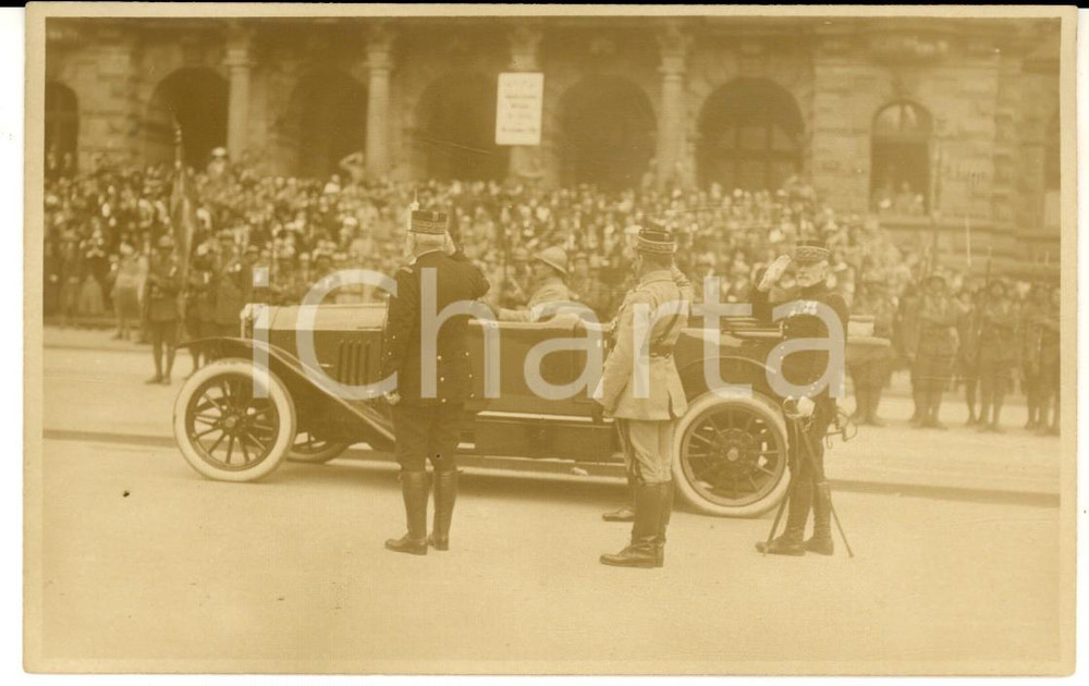 Fotografia d epoca originale 1919 PARIS FÃªtes de la Victoire  Hommage gÃ©n. JOFFRE et MANGIN Carte postale 1
