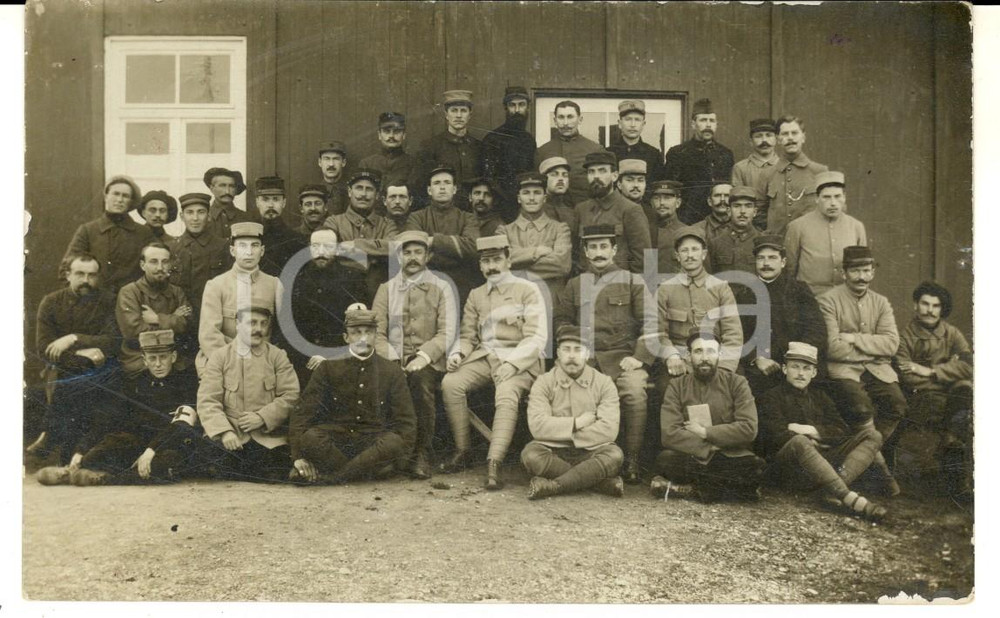 Fotografia d epoca originale 1916 WW1 PUCHHEIM D Soldat DUREAU 4e bataillon 14e cie et ses camarades Photo 1