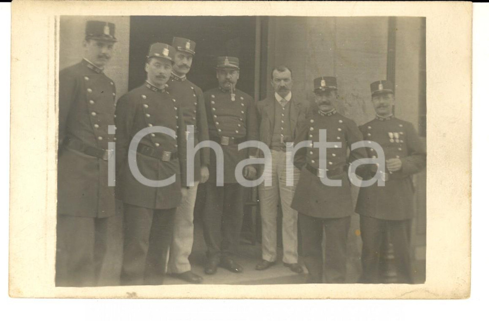 Fotografia d epoca originale 1908 PARIS F ARMEE DE TERRE Ufficiali del 185Â° reggimento Foto FP 1