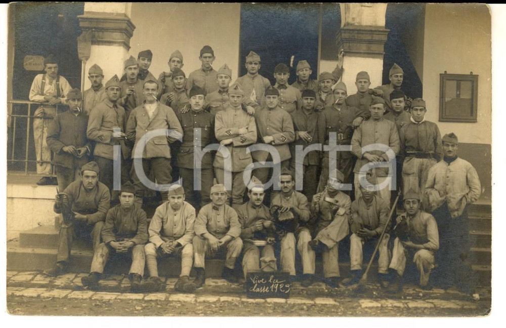 Fotografia d epoca originale 1923 ALGER Soldats des troupes coloniales Photo carte postale TOLEDANO 1