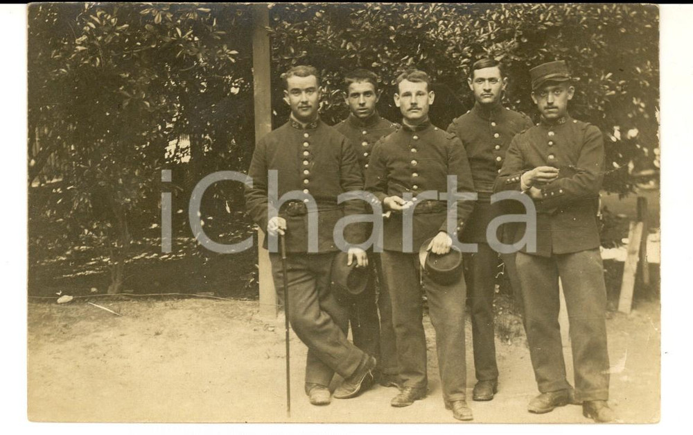 Fotografia d epoca originale 1915 ca WW1 FRANCE Jeunes soldats du 58e infanterie Photo carte postale 1