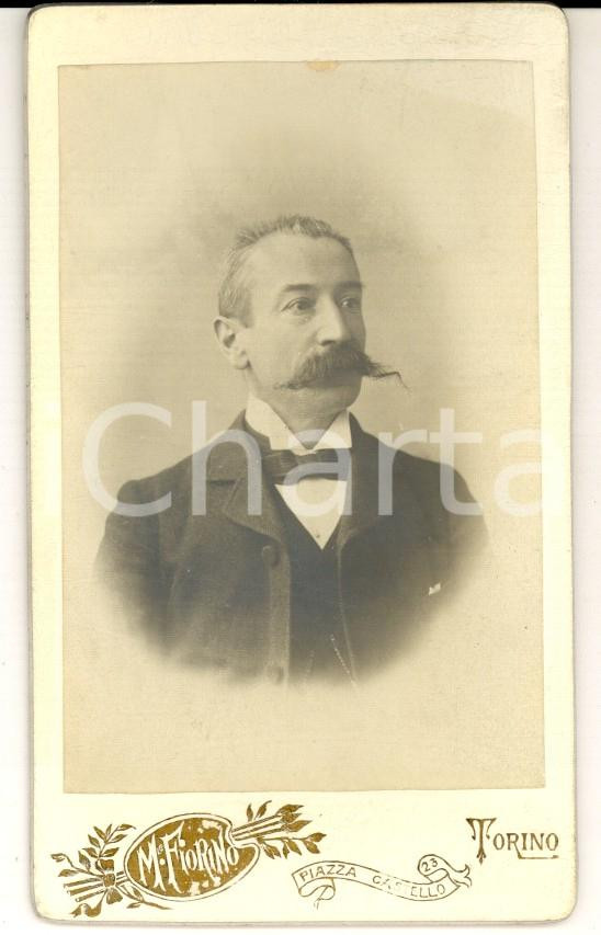 Fotografia d epoca originale 1900 ca TORINO Ritratto dell avv. Alfredo GALIMBERTI Fotografia M. FIORINO 1