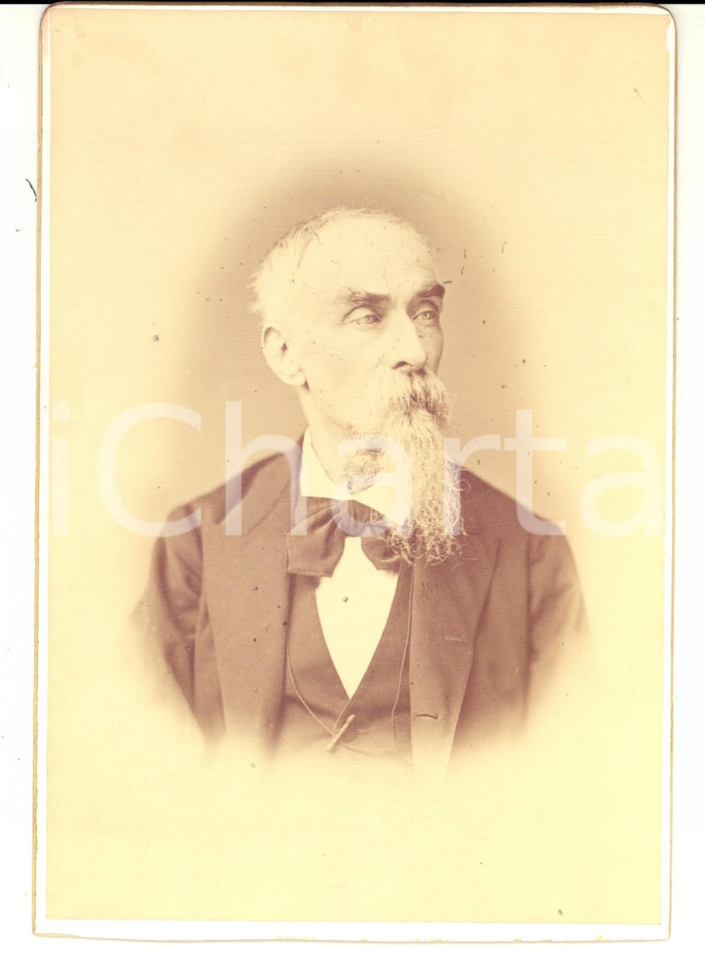 Fotografia d epoca originale 1890 ca TORINO Ritratto del notaio Gasparo CASSINIS Fotografia AMBROSETTI 1