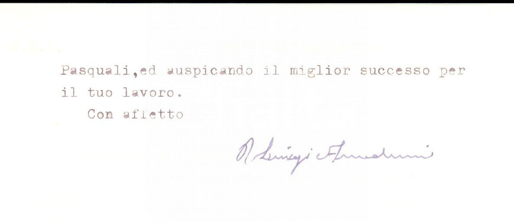 Autografo originale 1963 FORLI  Mons. Luigi AMADUCCI spera di tornare in Terrasanta Autografo 1