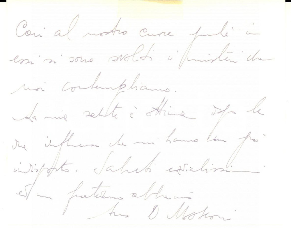 Autografo originale 1960 ca ROMA Auguri mons. Paolo MOSCONI Pronunzio Apostolico AUTOGRAFO 1