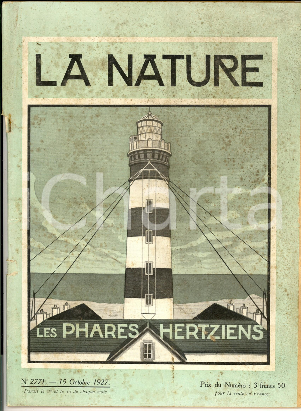 Giornale, rivista storica 1927 LA NATURE Les phares hertziens Revue ILLUSTREE nÂ° 2771 1