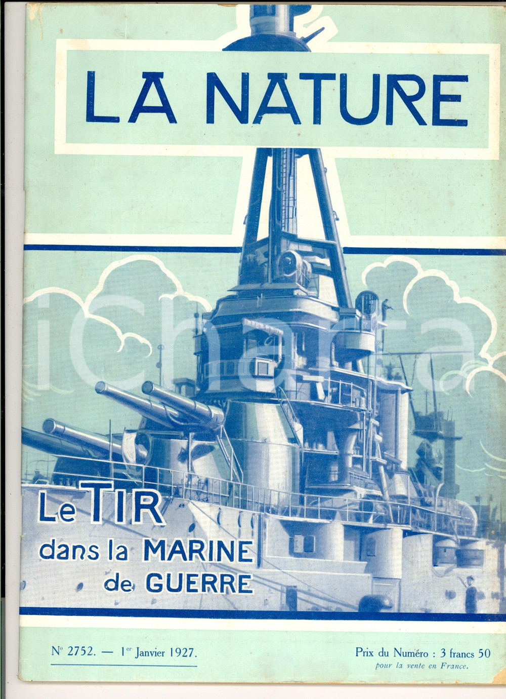 Giornale, rivista storica 1927 LA NATURE Le tir dans la Marine de guerre Revue ILLUSTREE nÂ° 2752 1