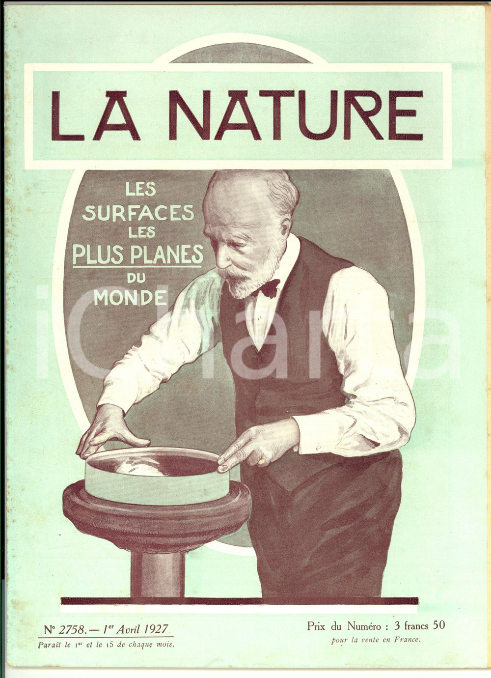 Giornale, rivista storica 1927 LA NATURE Le surfaces les plus planes: Ã©talons en quartz Revue nÂ° 2758 1