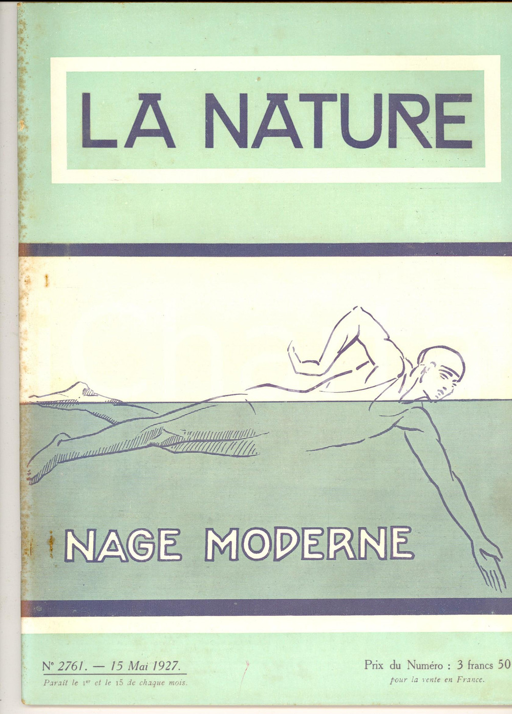 Giornale, rivista storica 1927 LA NATURE Nage moderne  UltracinÃ©ma NOGUES Revue ILLUSTREE nÂ° 2761 1