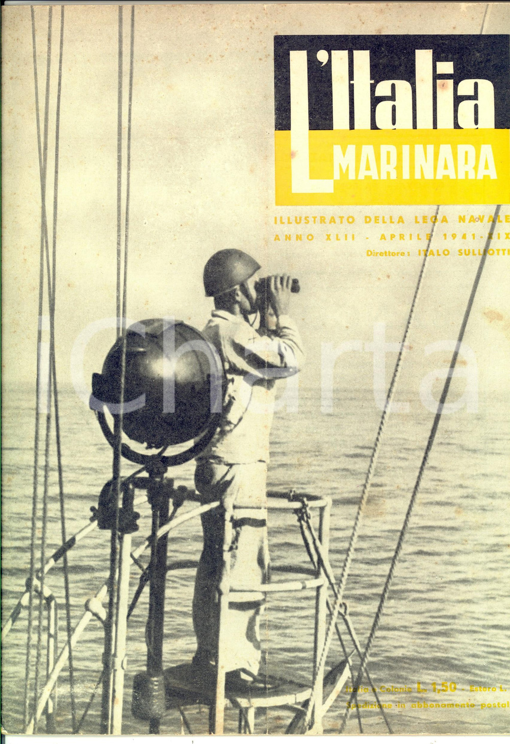 Giornale, rivista storica 1941 WW2 ITALIA MARINARA Schnellboote MAS germanico LEGA NAVALE Anno XLII nÂ°XIX 1