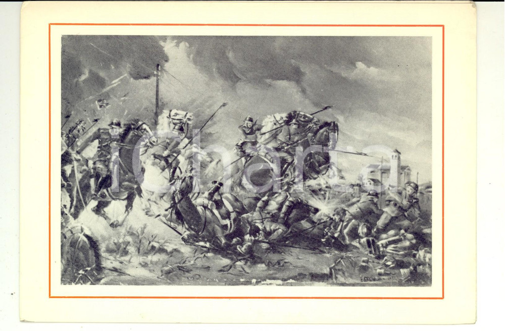 Oggetto da collezione cartaceo 1973 POZZUOLO DEL FRIULI UD Commemorazione Brigata di Cavalleria Invito 1