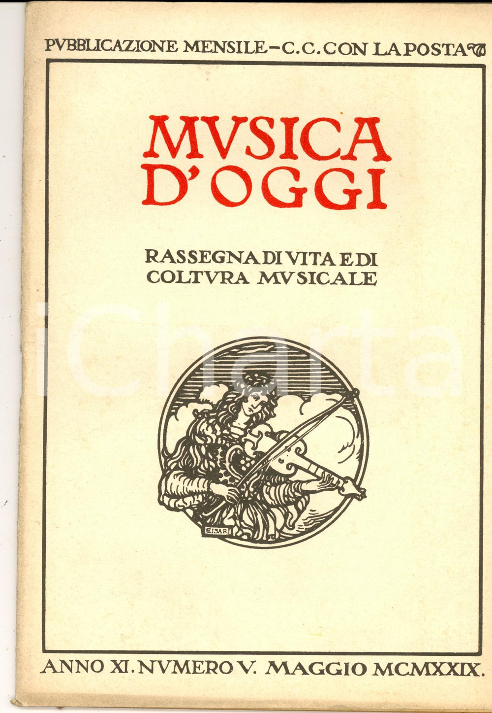 Giornale, rivista storica 1929 MUSICA D OGGI La vita nei canti popolari pugliesi Rivista anno XI nÂ°5 1