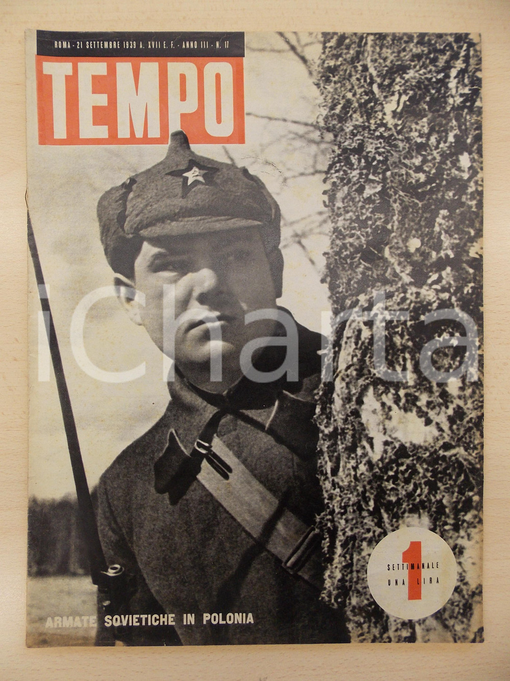 Giornale, rivista storica 1939 TEMPO Armate sovietiche in Polonia Rivista ILLUSTRATA Anno III nÂ° 17 1