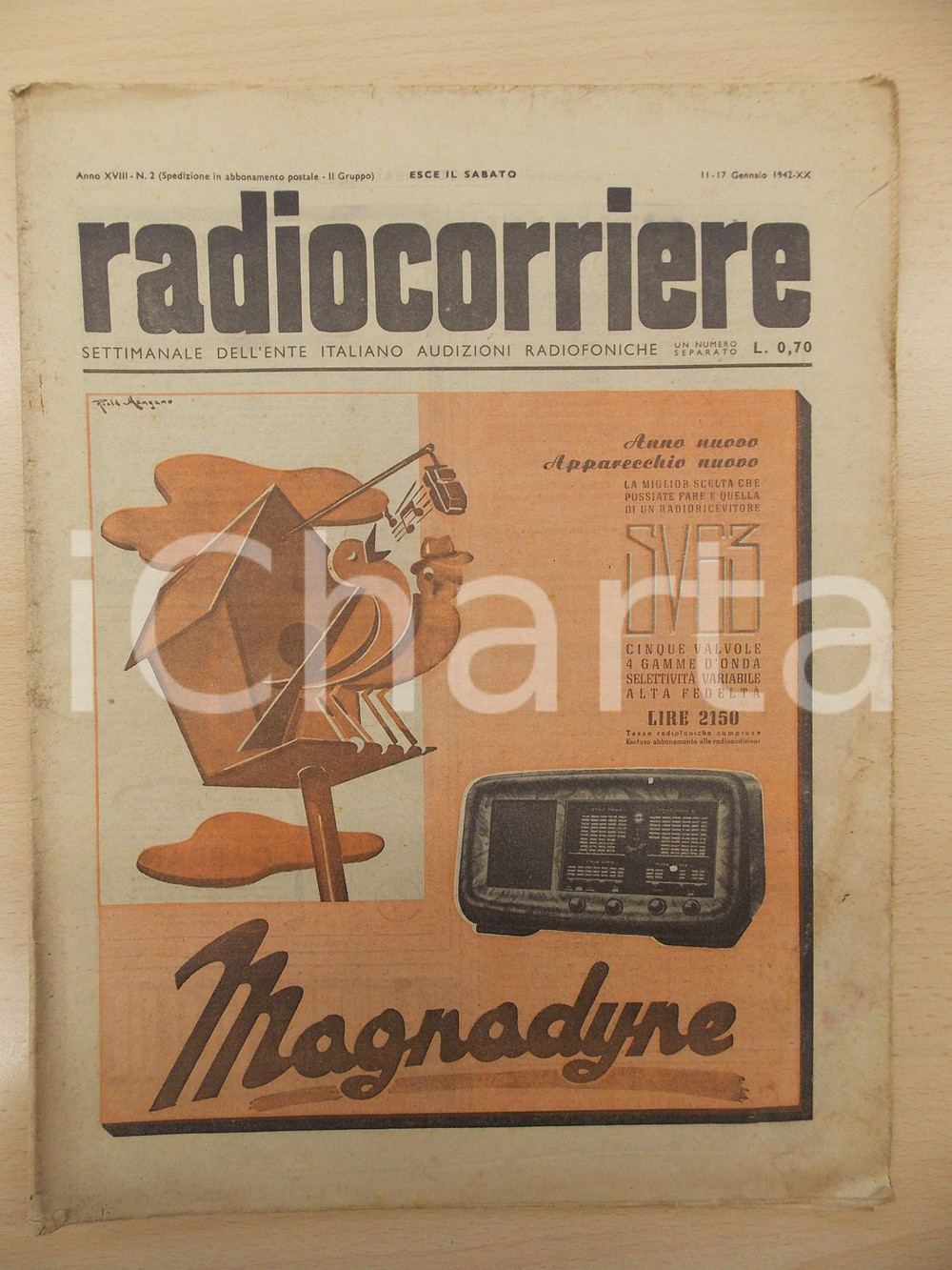 Giornale, rivista storica 1942 RADIOCORRIERE Spedizione italiana in Russia Rivista anno XVIII nÂ°2 1