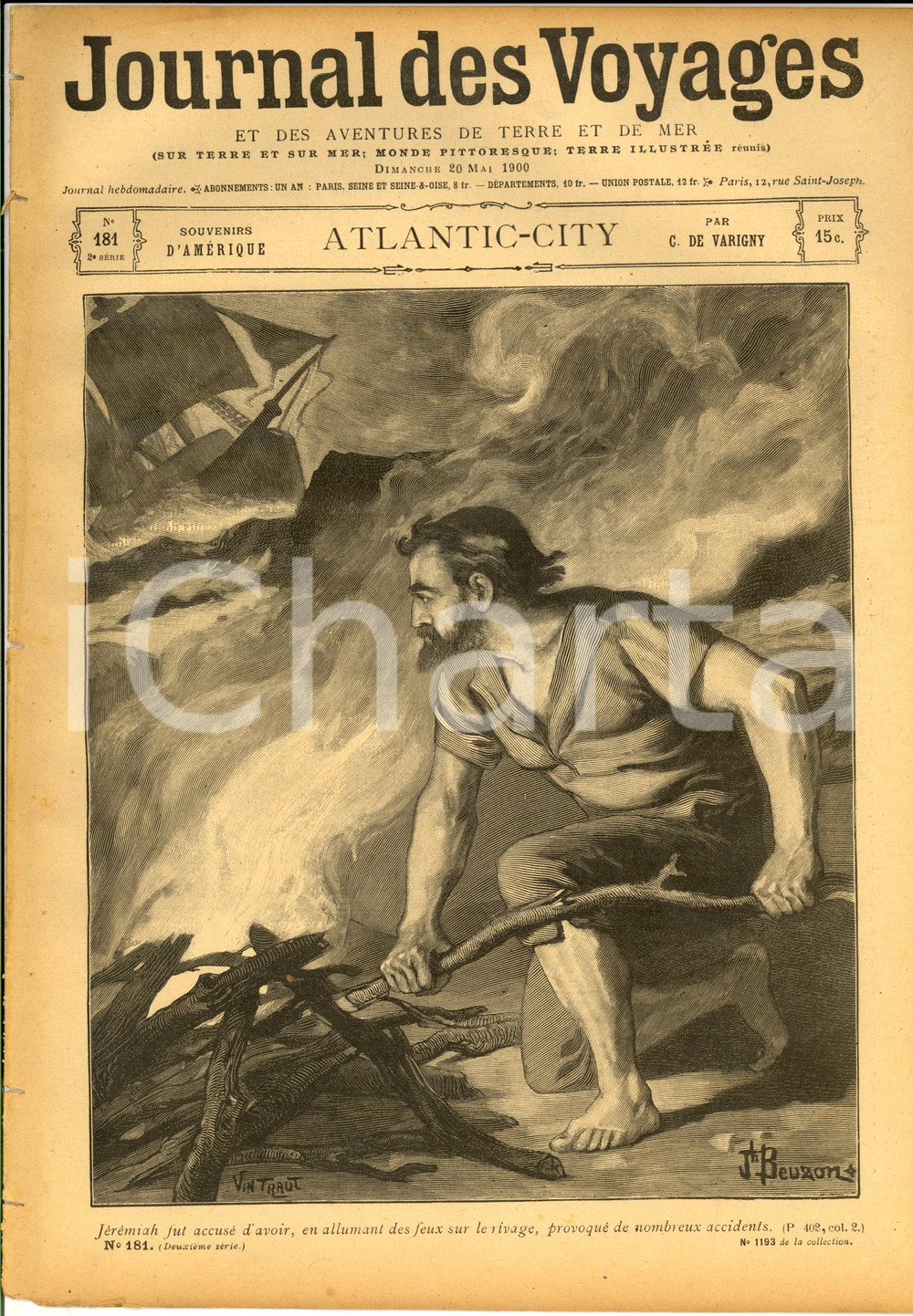 1900 JOURNAL DES VOYAGES Amérique - ATLANTIC-CITY *Revue ILLUSTREE n°181