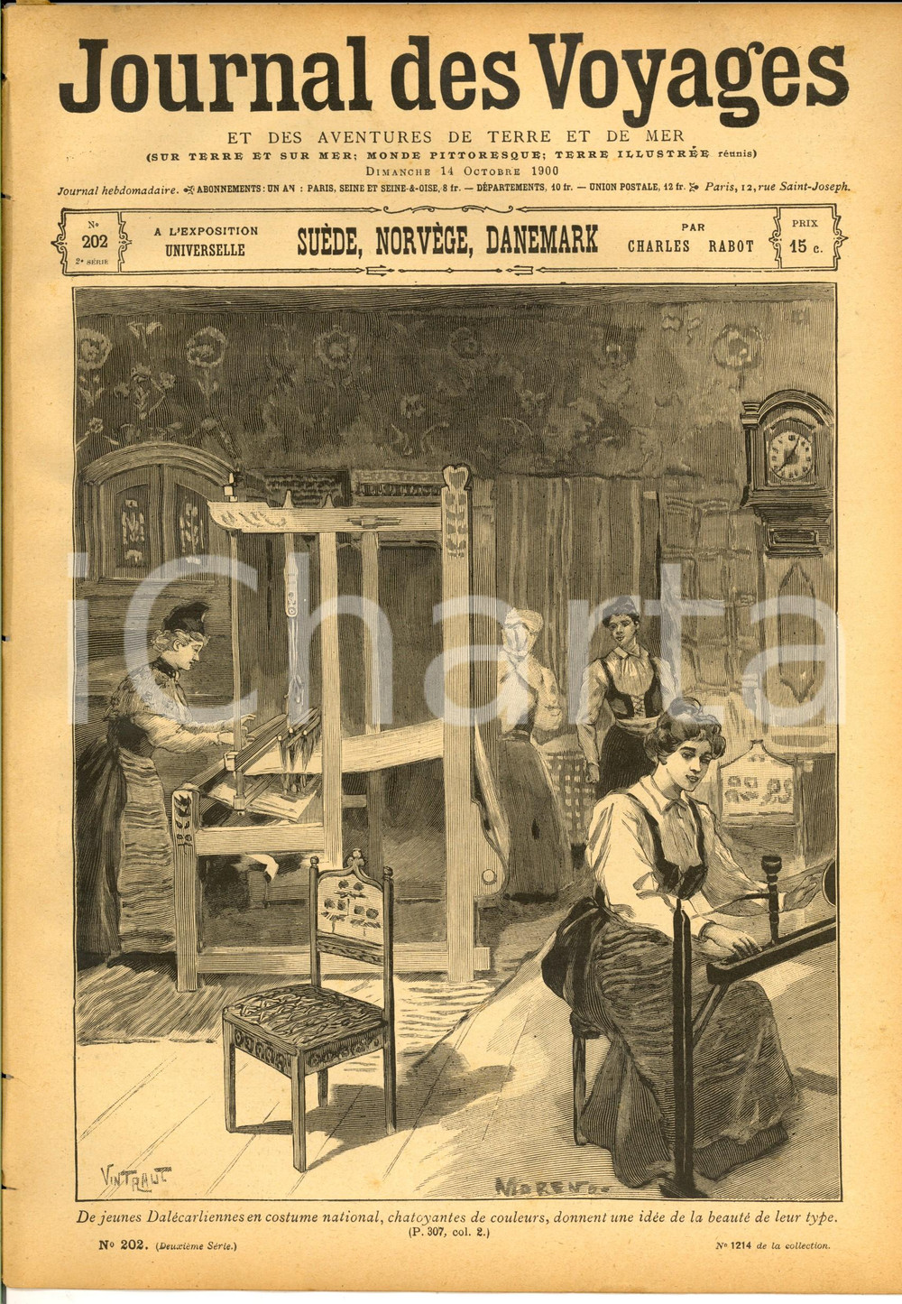 1900 JOURNAL DES VOYAGES Suède Norvège Danemark à l'Expo *Revue ILLUSTREE n° 202