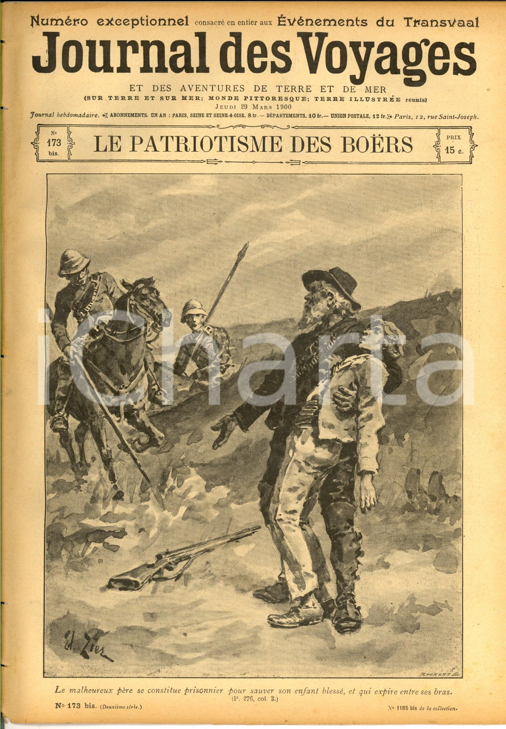 Giornale, rivista storica 1900 JOURNAL DES VOYAGES TRANSVAAL Patriotisme des Boers Revue ILLUSTREE nÂ°173 1