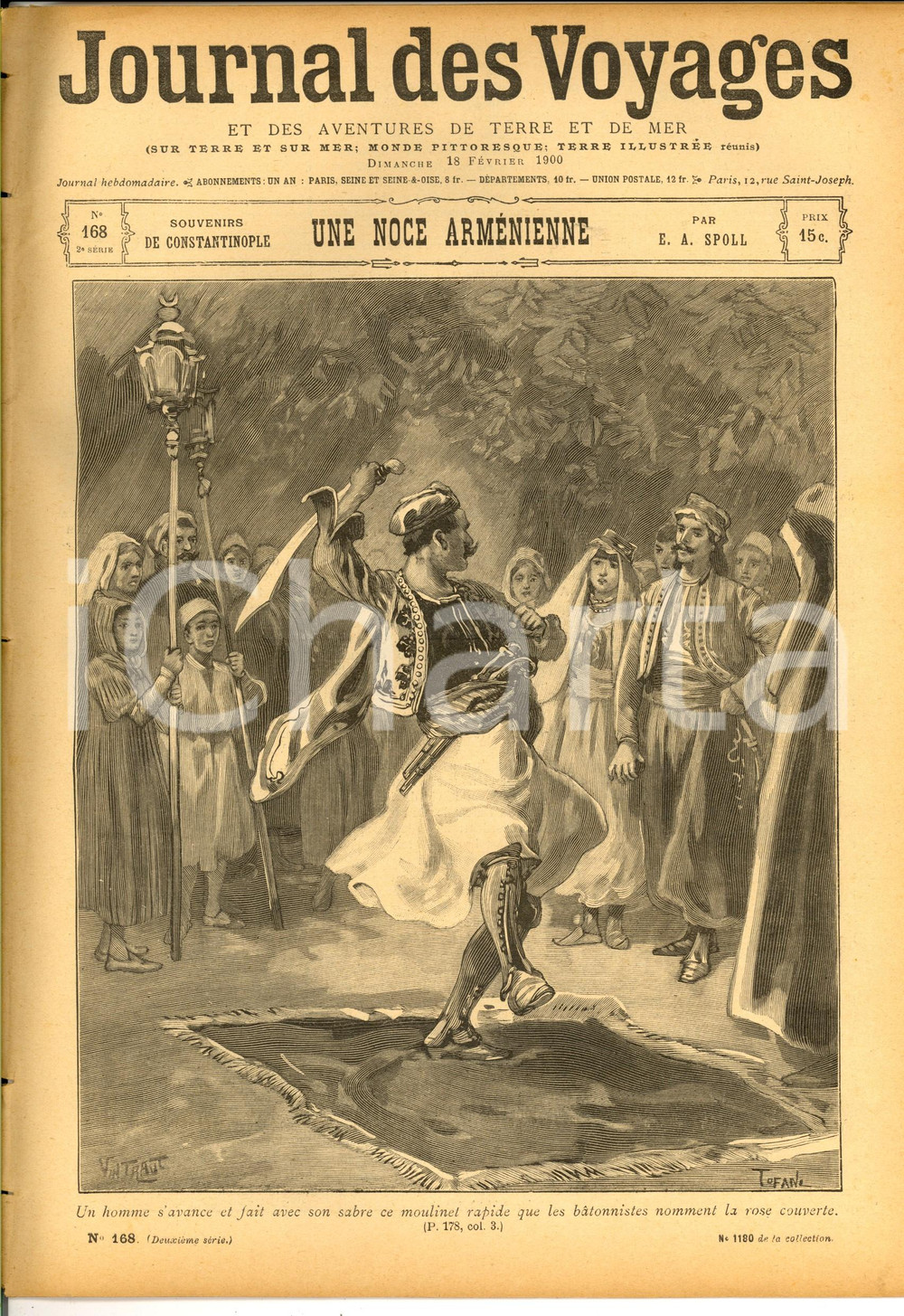 Giornale, rivista storica 1900 JOURNAL DES VOYAGES CONSTANTINOPLE  Noce armÃ©nienne Revue nÂ° 168 1