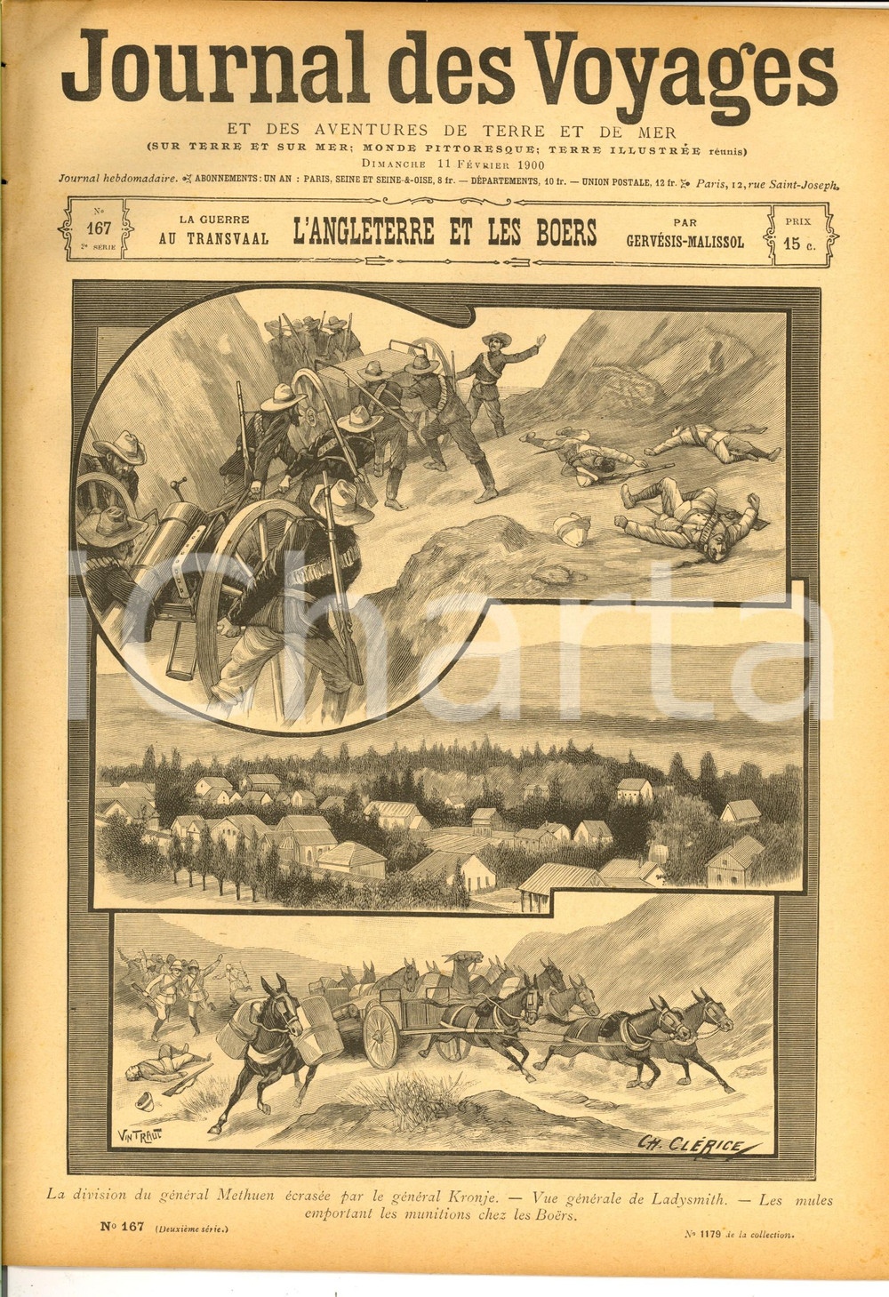 Giornale, rivista storica 1900 JOURNAL DES VOYAGES TRANSVAAL  Angleterre et Boers Revue ILLUSTREE nÂ°167 1
