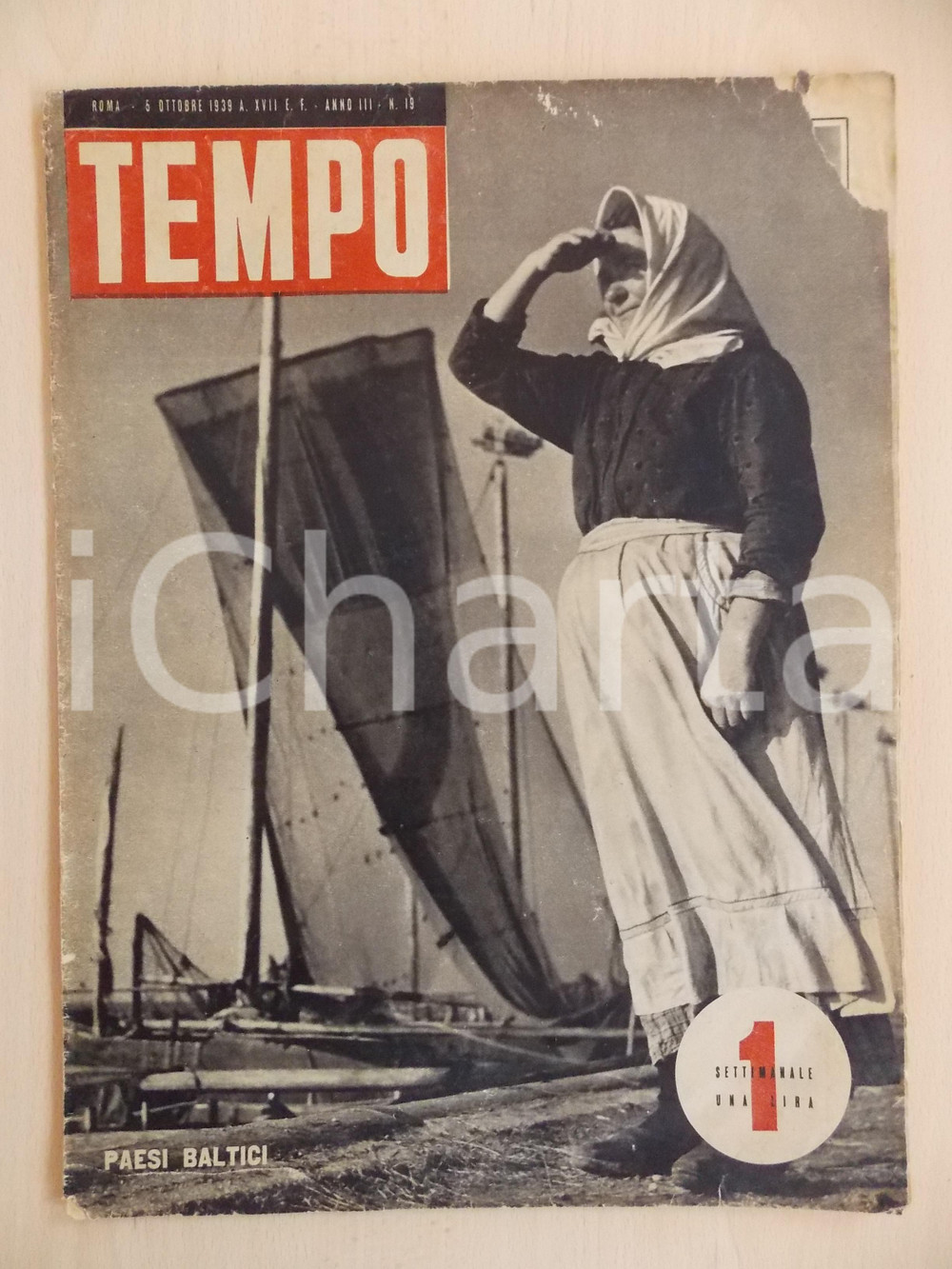 Giornale, rivista storica 1939 TEMPO Stati Baltici politica lituana Rivista ILLUSTRATA Anno III n. 19 1