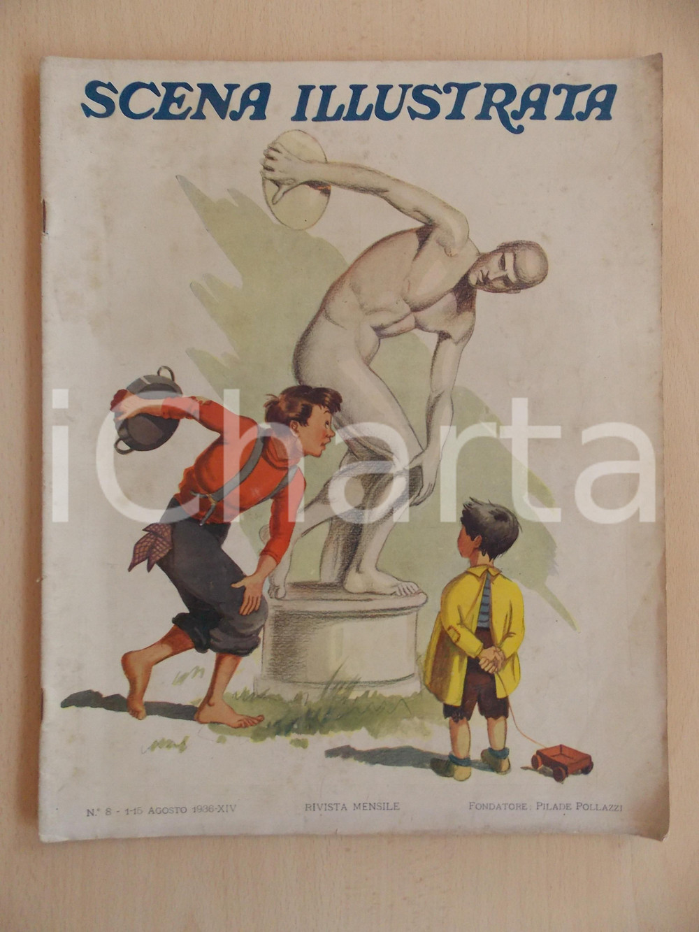 Giornale, rivista storica 1936 SCENA ILLUSTRATA Dall ELLADE allo Stadio di BERLINO Rivista Anno 51 n. 8 1