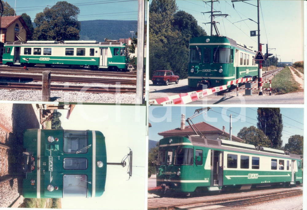 Fotografia d epoca originale 1975 ca SVIZZERA Ferrovie BIEREAPPLESMORGES Locomotiva 12 Lotto 4 fotografia 1