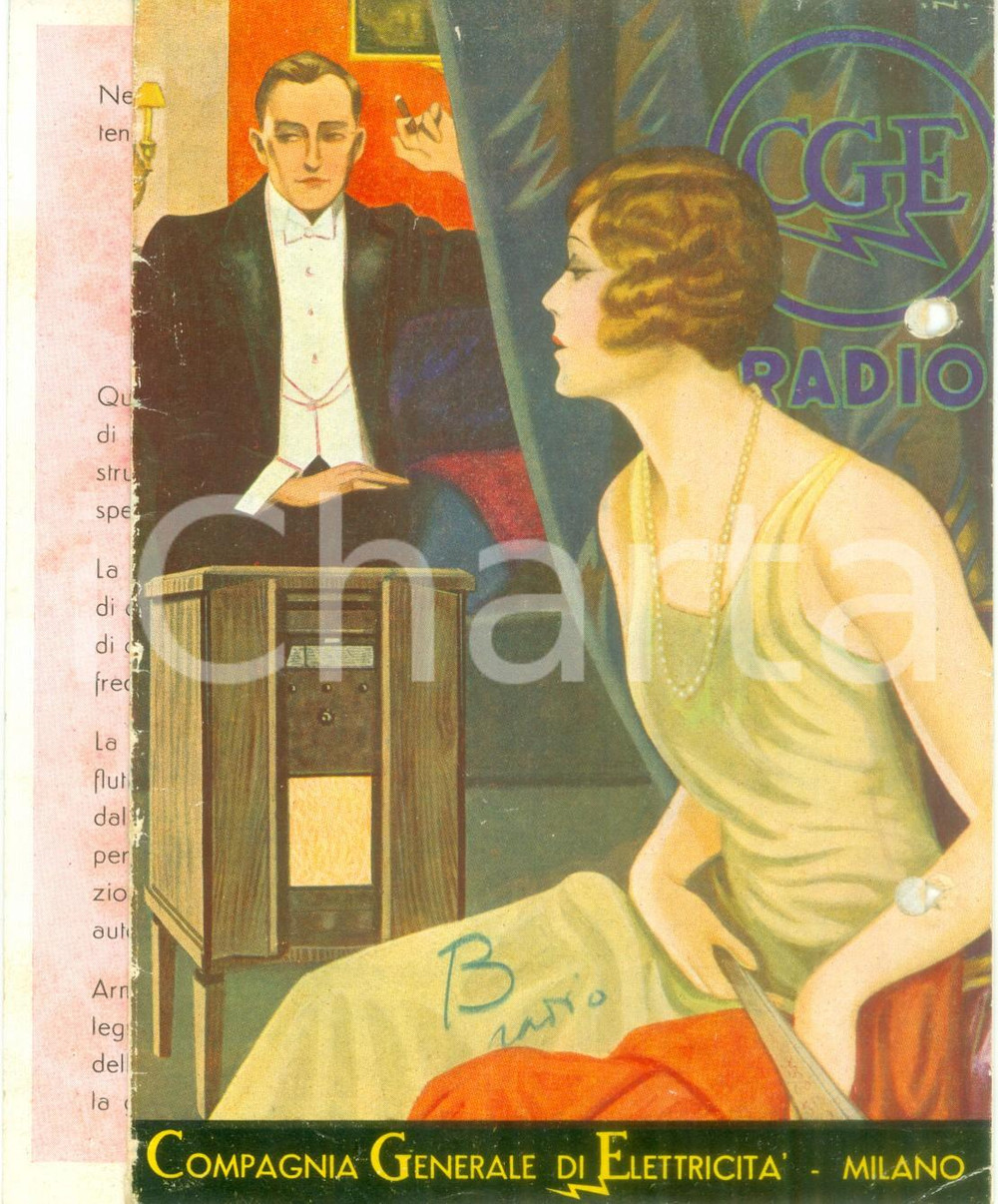 Materiale pubblicitario d’epoca 1934 MILANO Radio CGE Compagnia Generale ElettricitÃ  Opuscolo ILLUSTRATO 1