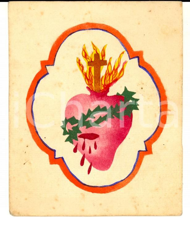 Stampa, bozzetto originale 1874 ORDINE PASSIONISTA Ricordo padre Michele Maria Bozzetto A MANO 8x9 1