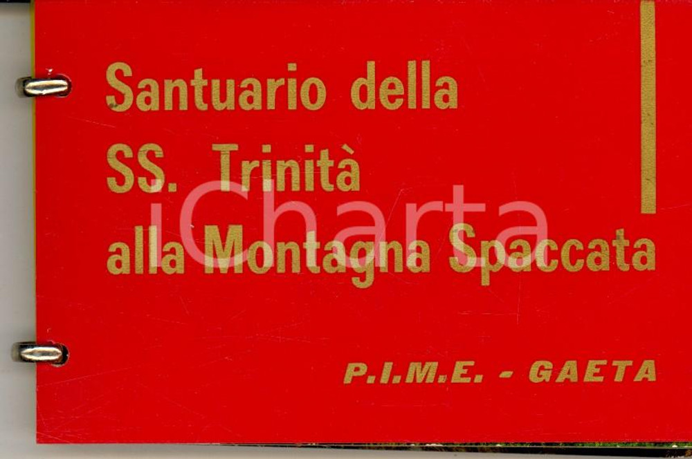 Materiale pubblicitario d’epoca 1970 ca GAETA Santuario SS.MA TRINITA  ALLA MONTAGNA SPACCATA Album A COLORI 1