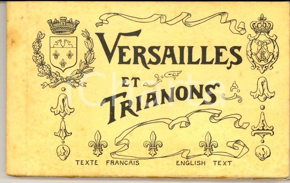 Materiale pubblicitario d’epoca 1920 ca VERSAILLES et Trianons Album 20 cartoline TURISMO VINTAGE 1