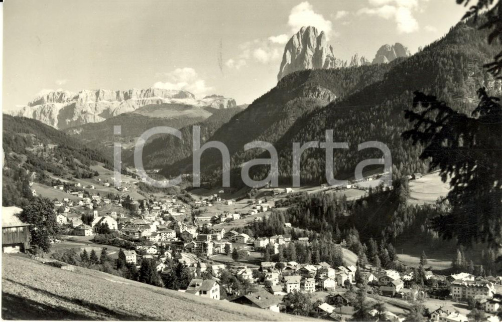 Cartolina originale da collezione 1955 ORTISEI BZ Val GARDENA Veduta Gruppo SELLA e SASSOLUNGO Cartolina FP VG 1