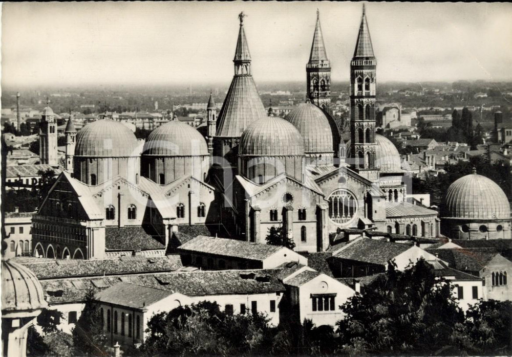Cartolina originale da collezione 1954 PADOVA Veduta cupole della Basilica di SANT ANTONIO Cartolina FG VG 1