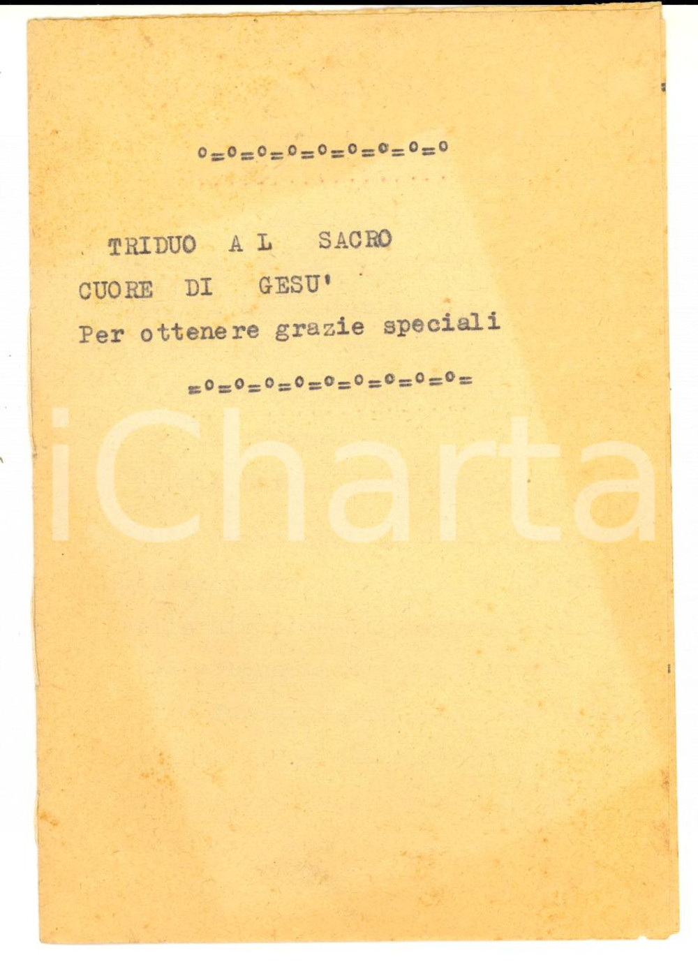 Libro, pubblicazione d epoca 1960 ca Triduo al SACRO CUORE di GESU  per ottenere grazie speciali Preghiera 1
