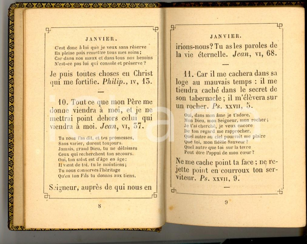 Libro, pubblicazione d epoca 1890 ca Pain quotidien Volume devozionale pp. 288 DANNEGGIATO 1