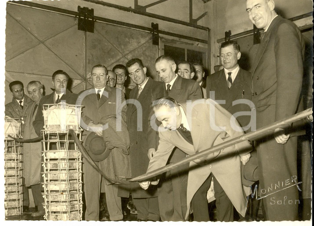 Fotografia d epoca originale 1950 ca SALONDEPROVENCE F Inauguration coopÃ©rative STASSALAIT Foto 18x13 1
