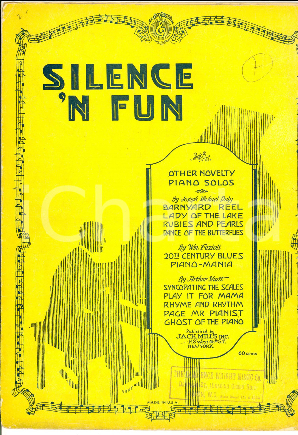 Oggetto da collezione cartaceo 1930 ca George FAIRMAN Silence and fun  Jazz Spartito Jack MILLS 1