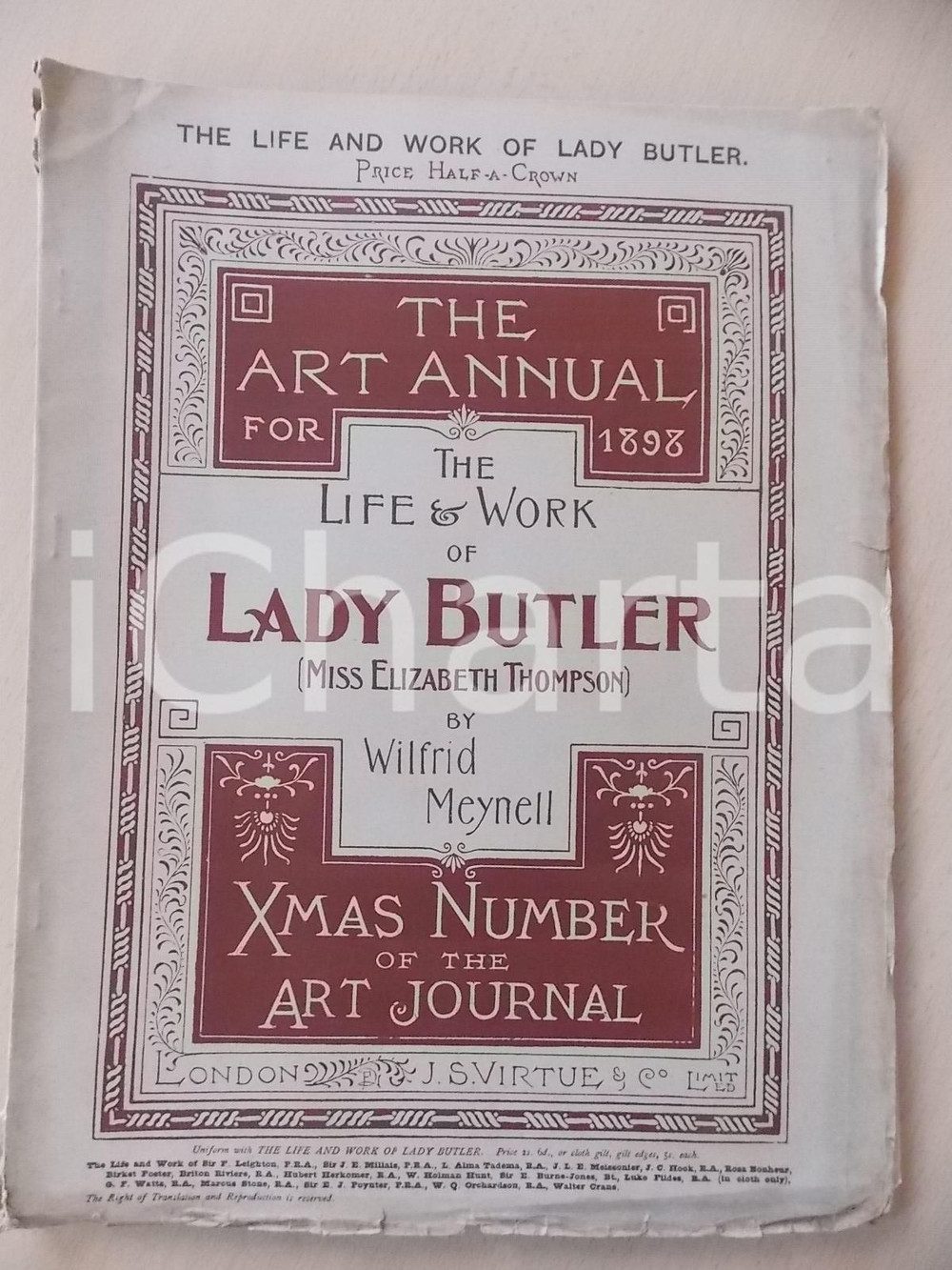 Giornale, rivista storica 1898 LONDON THE ART ANNUAL Christmas number  Life and work of LADY BUTLER 1