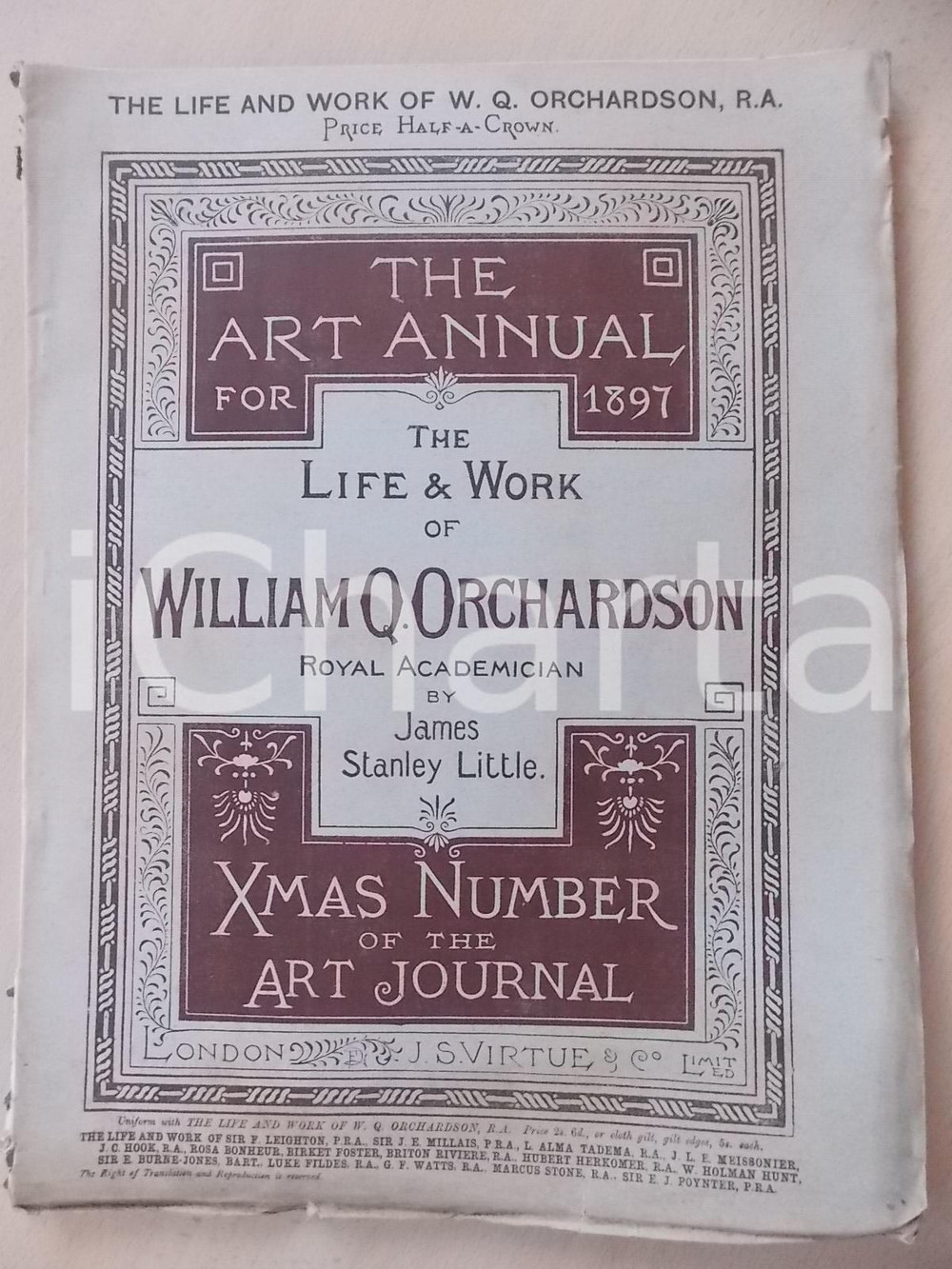 Giornale, rivista storica 1897 THE ART ANNUAL James Stanley LITTLE Life and work of William ORCHARDSON 1