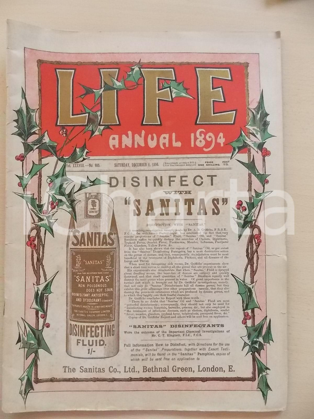 Giornale, rivista storica 1894 LIFE ANNUAL Journal of society ILLUSTRATED Vol. XXXVIII nÂ° 985 1